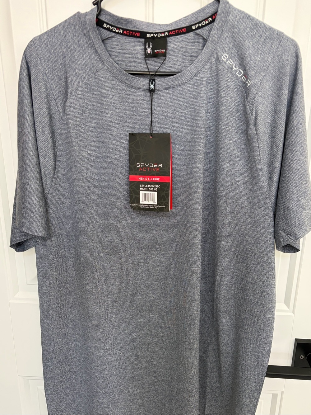 Spyder Men's Performance Short Sleeve Tee in Heather Blue-Gray